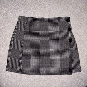 Forever 21 Black and White Checkered Mini Skirt